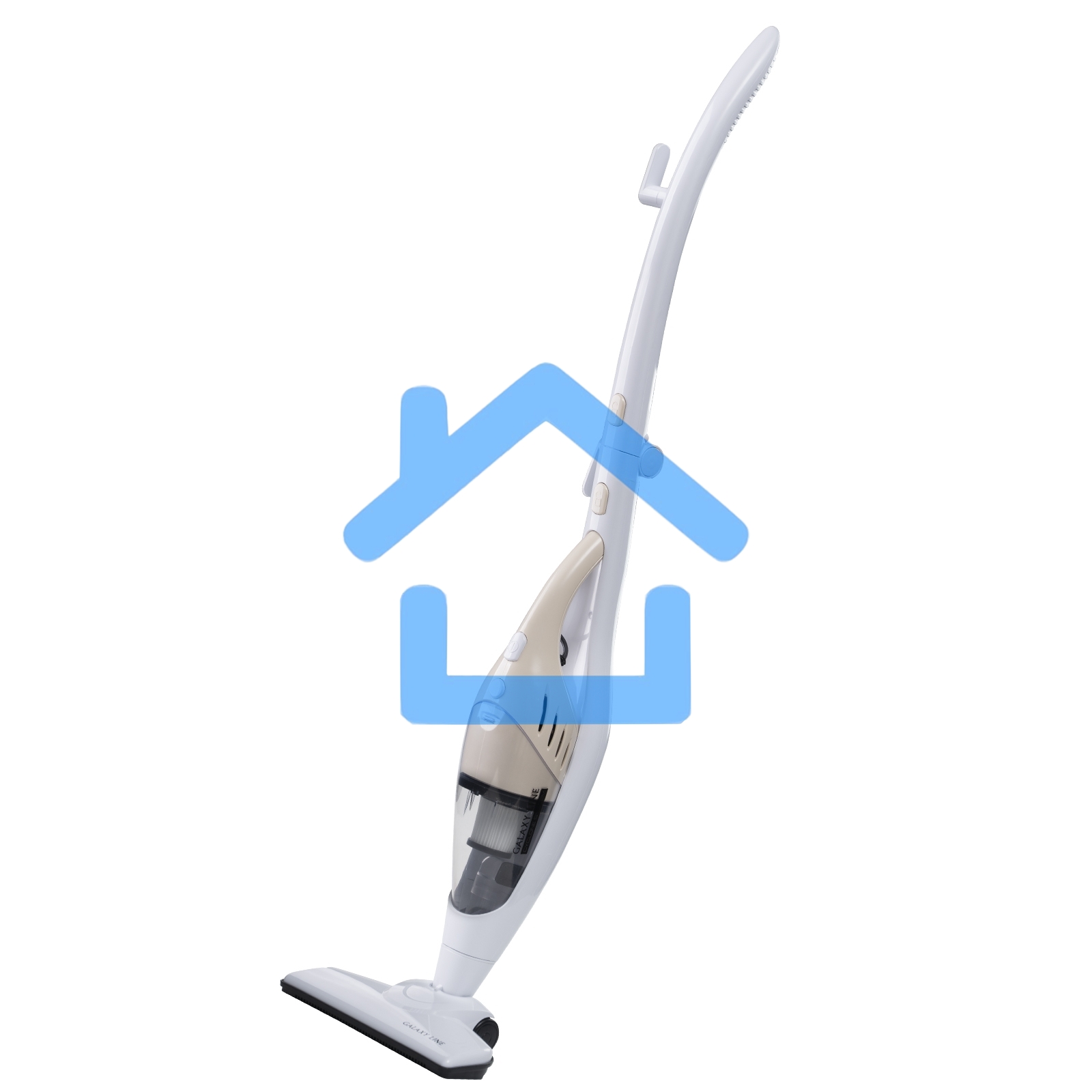 Пылесос вертикальный Galaxy GL 6225 белый, питание от сети, 150 Вт, уборка сухая, пылесборник 0.8 л