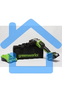 Угловая шлифовальная машина Greenworks 24В, аккумуляторная Greenworks (В комплекте с АКБ 2А·ч. и ЗУ) 3200207UA