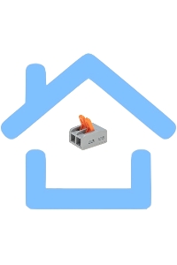 Универсальная клемма Rexant СМК 222-612/221-612, 2-проводная серая 0,5-4/6 мм² (50 шт/уп)