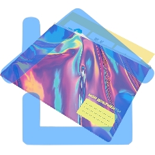 Папка на молнии ZIP Silwerhof OIL A5+ ПВХ 0.25мм