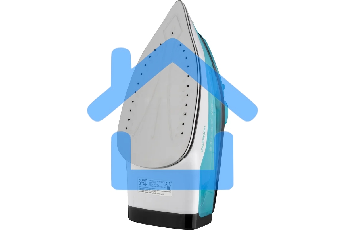 Утюг HOMESTAR HS-4011 бирюзовый, 2200 Вт, пар, подошва нержавеющая сталь, антинакипь, капля стоп