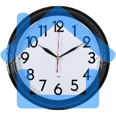 Часы настенные аналоговые Бюрократ WALLC-R86P D35см черный/белый