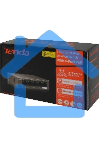 Коммутатор Tenda TEF1105P-4-38W 5PORT 10/100M