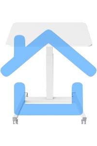 Стол для ноутбука Cactus VM-FDS102 столешница МДФ белый 80x60x122см (CS-FDS102WWT)