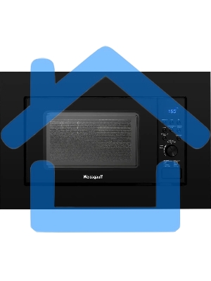 Микроволновая печь встраиваемая Weissgauff HMT-620 B Grill черный, 20 л, 700 Вт, переключатели - кнопки/поворотный механизм