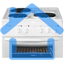 Плита электрическая Лысьва ЭП 301 МС белый, конфорок 3 шт, духовка 57 л, 50 см x 84 см x 60 см