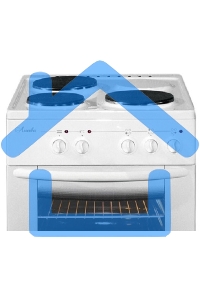 Плита электрическая Лысьва ЭП 301 МС белый, конфорок 3 шт, духовка 57 л, 50 см x 84 см x 60 см