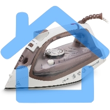 Утюг Maxwell MW-3047, 2400Вт, белый/коричневый