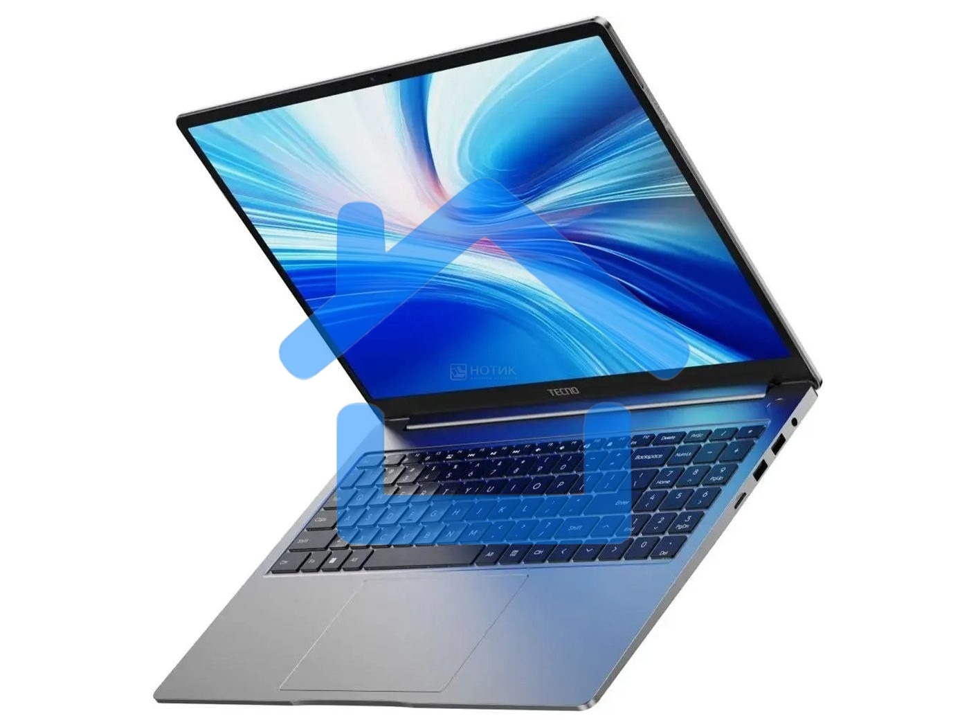 Ноутбук TECNO Megabook T16 2024 T16RA 16/IPS/Intel Core i5 13420H/16Gb/SSD 512Gb/Intel UHD Graphics/Win11/Серый/1.74кг.