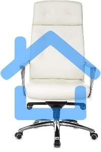 Кресло руководителя Бюрократ _DAO/WHITE белый, кожа, крестовина алюминий