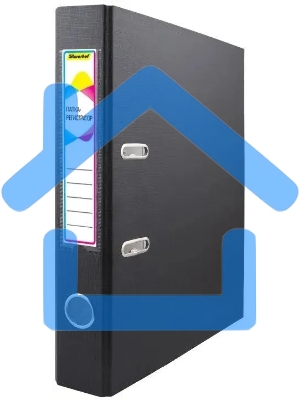 Папка-регистратор Silwerhof 2013382 A4 50мм, ПВХ/бумага черный, без окантовки, сборная (упаковка: 2шт)