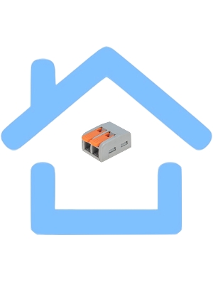 Универсальная клемма Rexant СМК 222-612/221-612, 2-проводная серая 0,5-4/6 мм² (50 шт/уп)