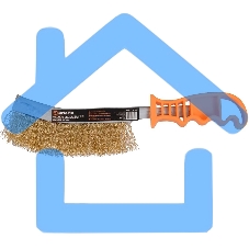 Щетка из латунированной стали с пластиковой ручкой 240мм Вихрь