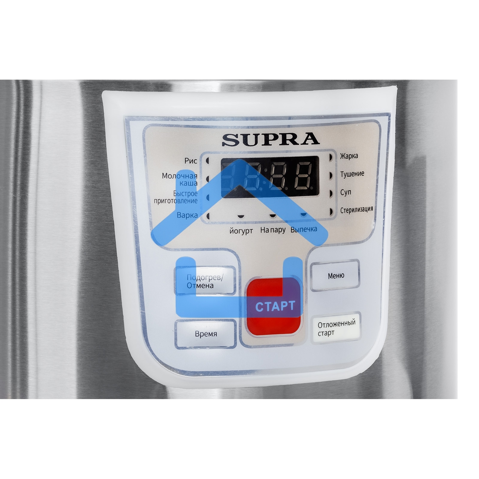 Мультиварка SUPRA MCS-4115 5 л, 900 Вт, 11 программ, серебристый/белый