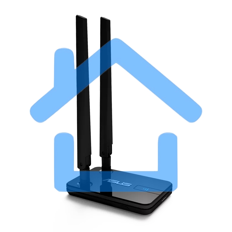 Адаптер ASUS USB-AC58, WI-FI 802.11ac, 400 + 867 Mbps USB 3.0 Adapter +2 внешняя антенна