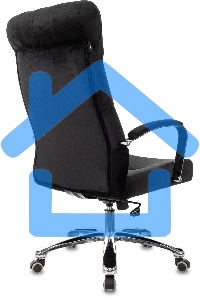 Кресло руководителя Бюрократ T-9928SL Fabric черный Italia Black, крестов. металл хром