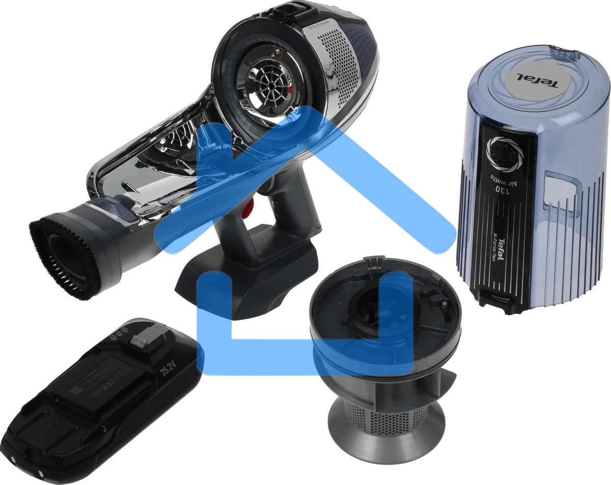 Вертикальный пылесос Tefal X-Force Flex 11.60 Aqua TY9890WO, синий/серый