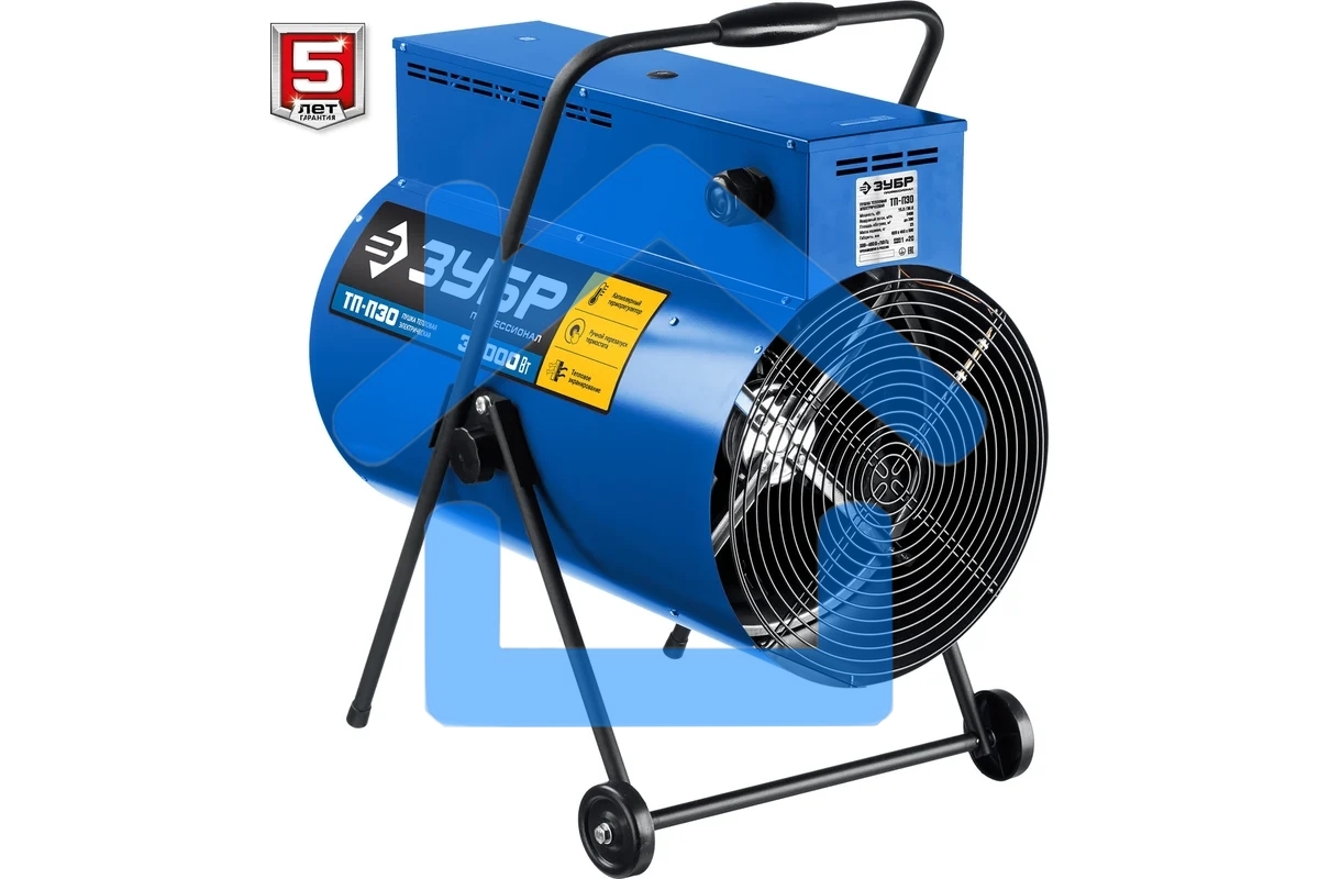 Электрическая тепловая пушка ЗУБР, 30 кВт, Профессионал