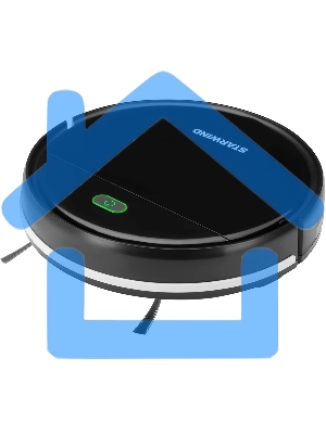 Робот-пылесос Starwind SRV3950 черный, 18 Вт, 1500 мА·ч Li-Ion, уборка влажная/сухая, пылесборник контейнер 0.2 л