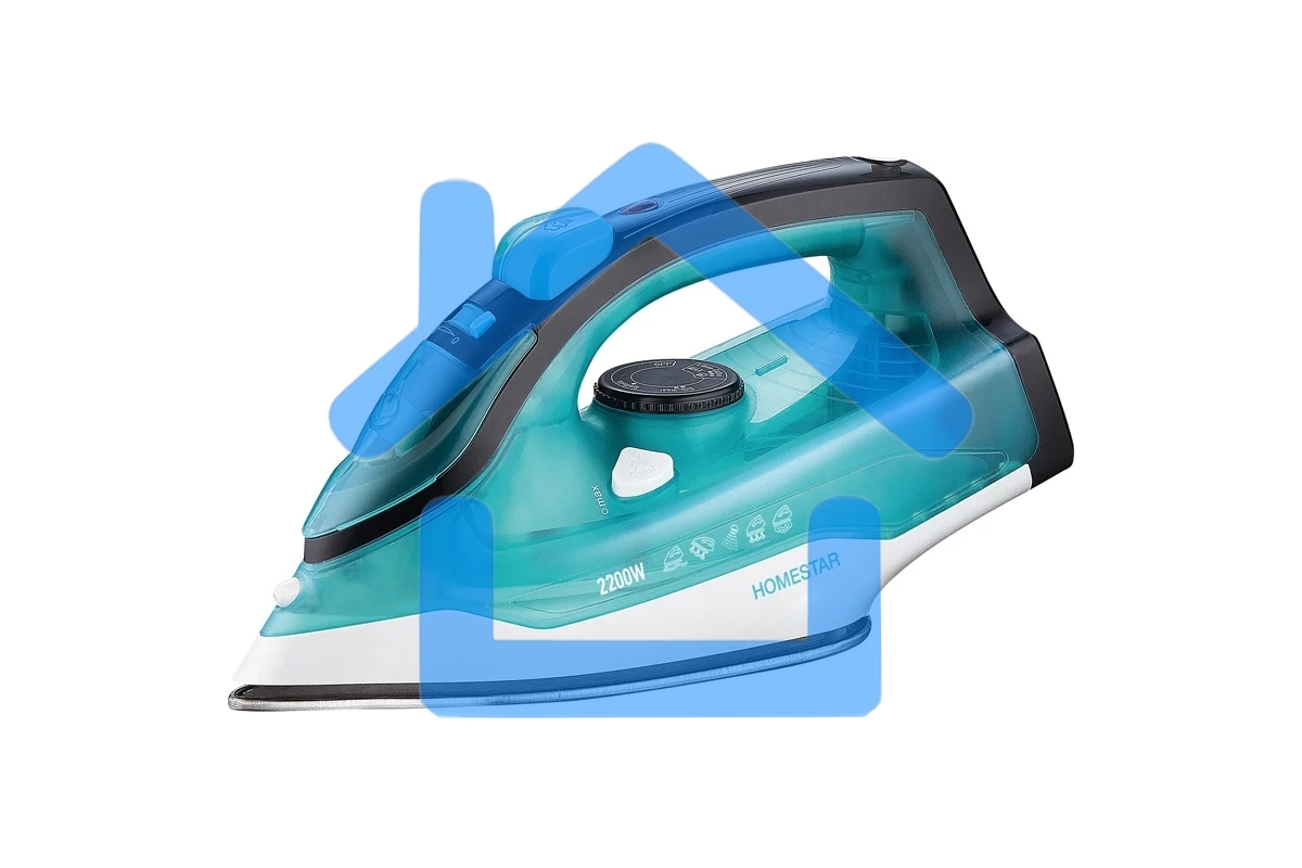 Утюг HOMESTAR HS-4011 бирюзовый, 2200 Вт, пар, подошва нержавеющая сталь, антинакипь, капля стоп
