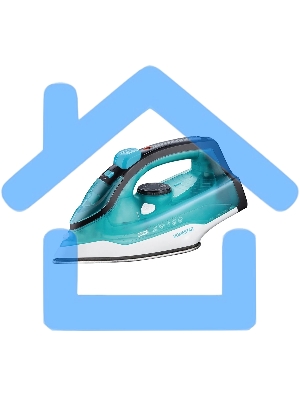 Утюг HOMESTAR HS-4011 бирюзовый, 2200 Вт, пар, подошва нержавеющая сталь, антинакипь, капля стоп