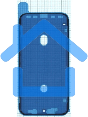 Водозащитная прокладка (проклейка) для iPhone XR, черная