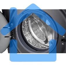 Стиральная машина LG F2Y1WS6J темно-серый, загрузка фронтальная 6,5 кг, 1200 об/мин., класс: A