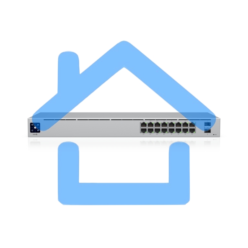 Коммутатор Ubiquiti UniFi USW-16-POE 2SFP 8PoE+ 42W управляемый