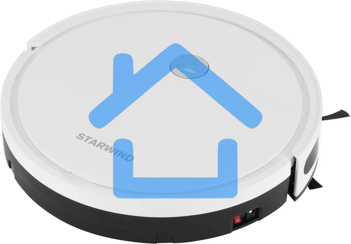 Робот-пылесос Starwind SRV4575 белый, 15 Вт, 2000 мА·ч Li-Ion, уборка влажная/сухая, пылесборник контейнер 0.3 л