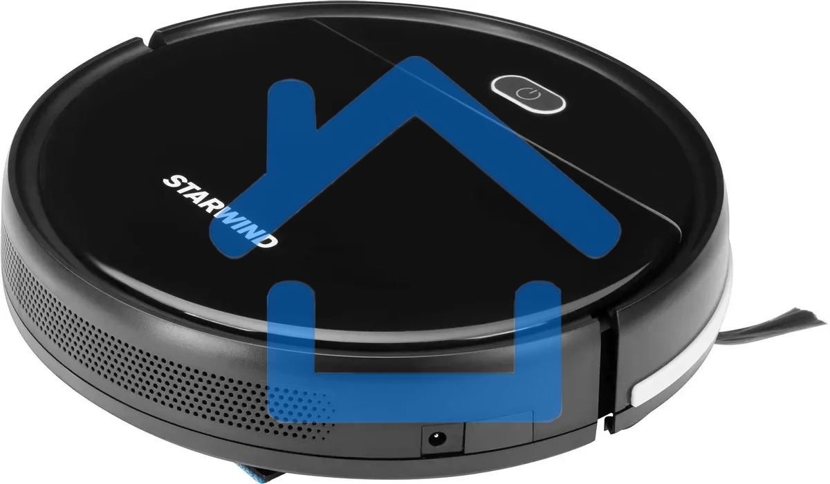 Робот-пылесос Starwind SRV3950 черный, 18 Вт, 1500 мА·ч Li-Ion, уборка влажная/сухая, пылесборник контейнер 0.2 л