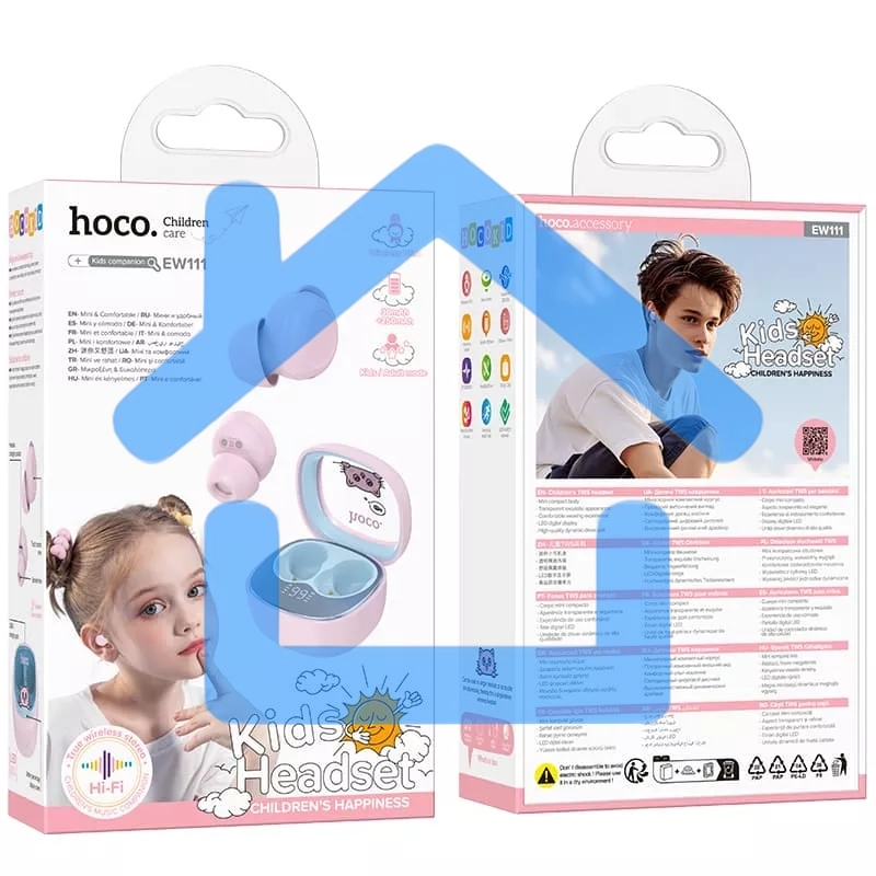 Беспроводные наушники HOCO (6942007645966) EW111 Friendly, Pink