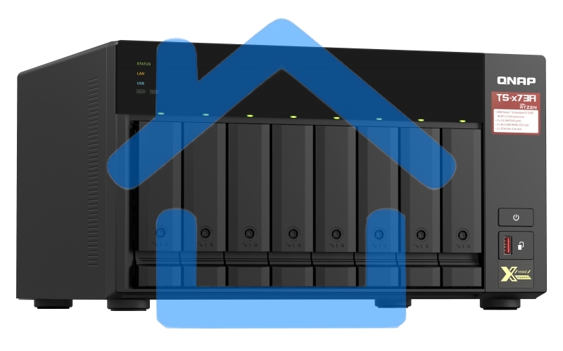 Сетевое хранилище без дисков SMB QNAP TS-873A-8G NAS, 8 trays 3,5