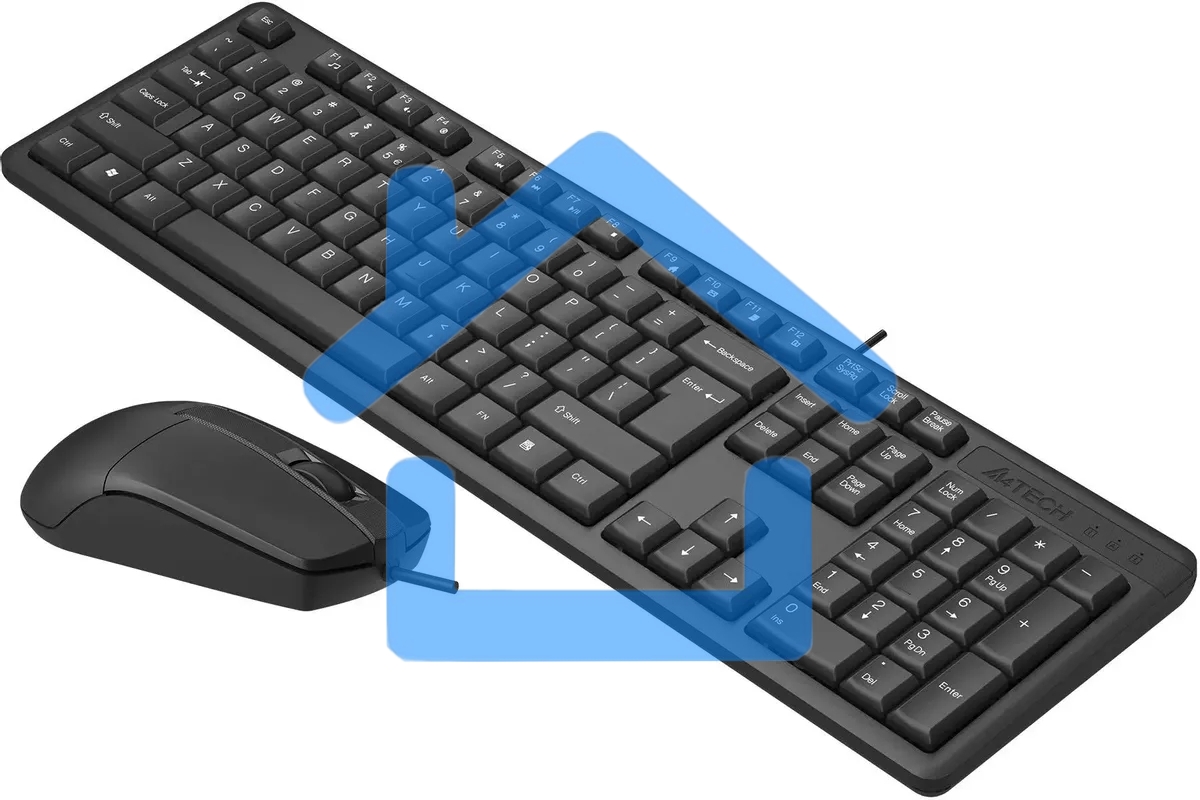 Клавиатура + мышь A4Tech KR-3330S клав:черный мышь:черный USB