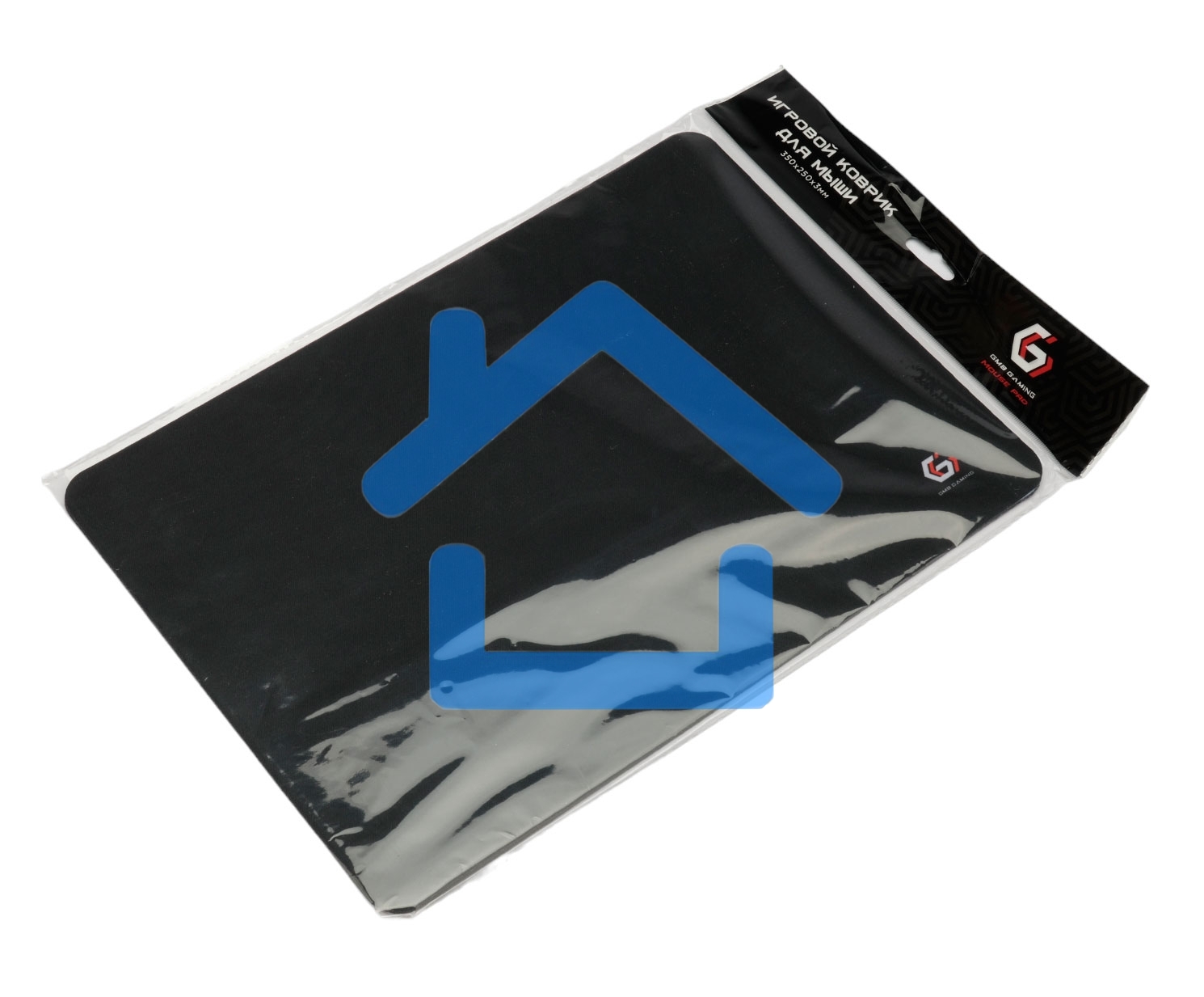 Коврик для мыши Gembird MP-35-25-BLACK, черный, 350х250х3мм, ткань+резина, пакет