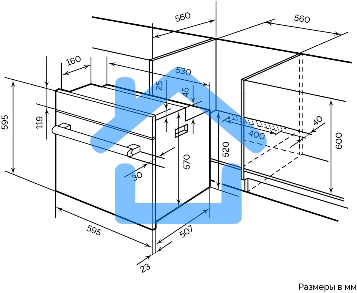 Духовой шкаф LEX EDM 075 GR