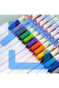 Фломастеры Deli EC155-24, пулевидный пишущий наконечник, 24 цвета, коробка с европодвесом