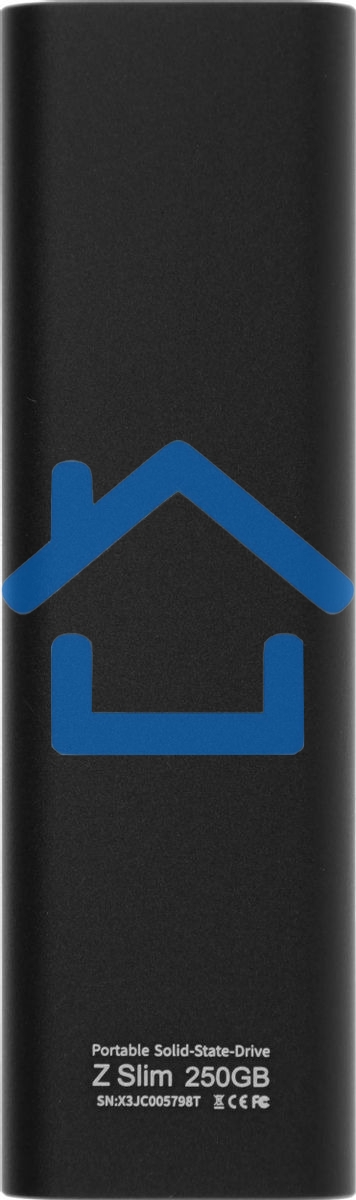 Внешний SSD Netac Z SLIM, 250 GB, USB 3.2 Gen 2 Type-C, R/W 550/480, черный
