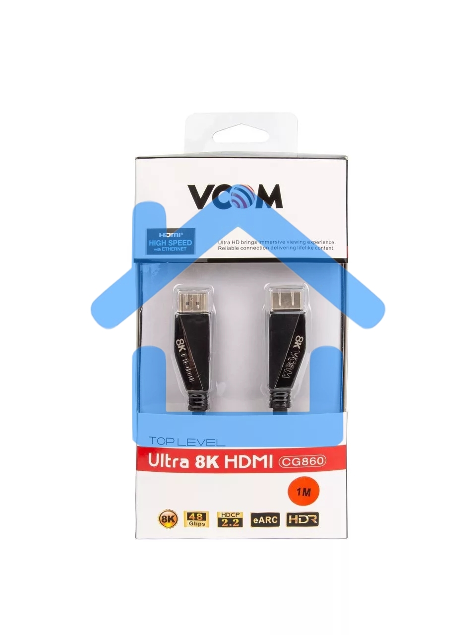 Кабель HDMI 19M/M,ver. 2.1, 8K@60 Hz 1m VCOM <CG860-1M>