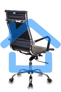 Кресло руководителя Бюрократ CH-883/BLACK черный, искусственная кожа, крестовина хром