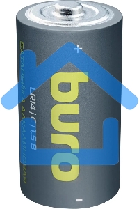 Батарея Buro Alkaline LR14 C 7500mAh (2шт) блистер, 1.5 В