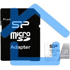 Флеш карта microSD 128Gb Silicon Power Superior Pro A2 microSDXC Class 10 UHS-I U3 Colorful 100/80 Mb/s (SD адаптер)