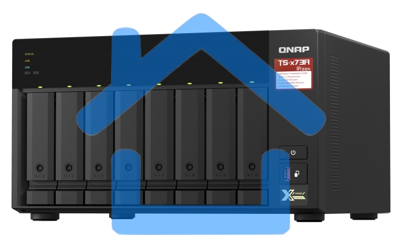 Сетевое хранилище без дисков SMB QNAP TS-873A-8G NAS, 8 trays 3,5