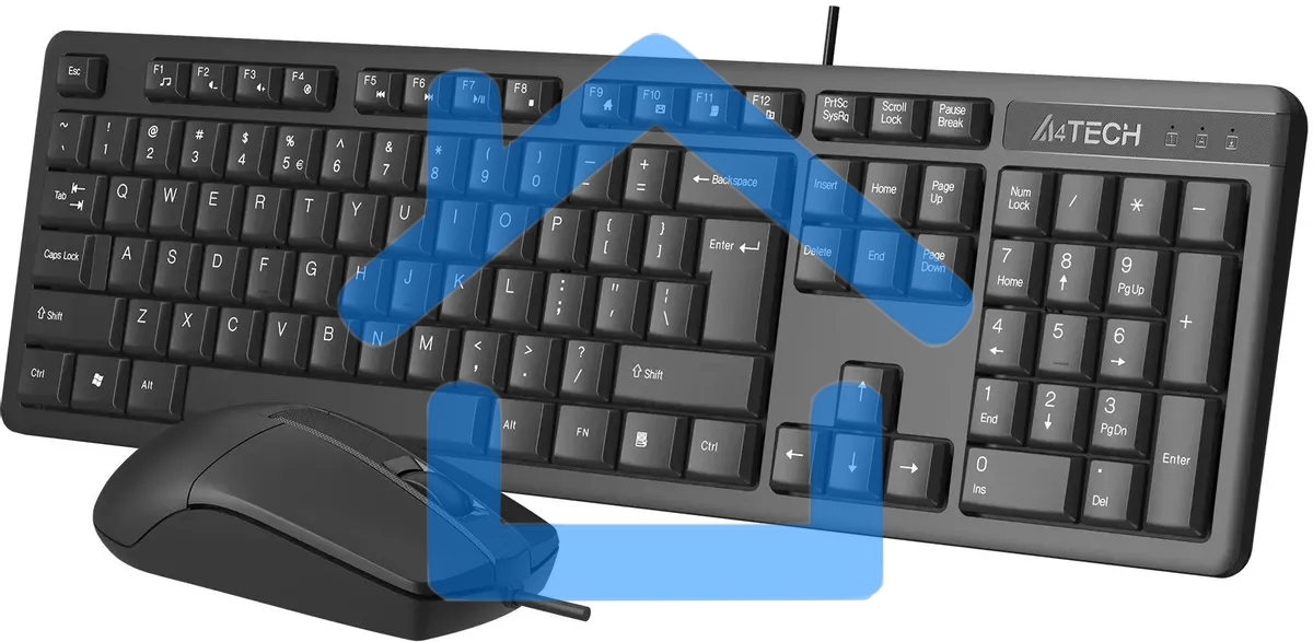 Клавиатура + мышь A4Tech KR-3330S клав:черный мышь:черный USB