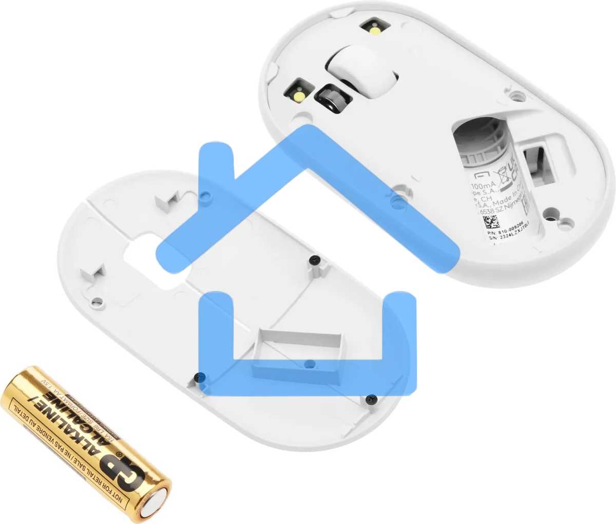 Мышь беспроводная Logitech Pebble 2 M350S белый, 4000 dpi, Bluetooth, кнопки - 3