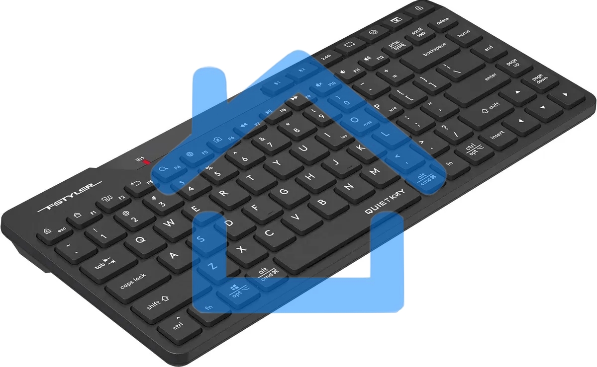 Клавиатура A4Tech Fstyler FBK26C AS беспроводная, USB, Bluetooth/Радиоканал, черный
