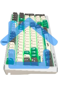 Клавиатура A4Tech Bloody S98 Pixels Green проводная USB белый/бежевый