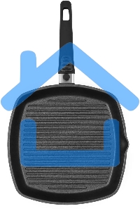 Сковорода-гриль Rondell Escurion RDA-869, 28см, съемная ручка, без крышки, черный