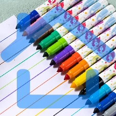 Фломастеры Deli EC155-12, пулевидный пишущий наконечник, 12 цветов, коробка с европодвесом