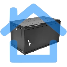 Шкаф телекоммуникационный настенный разборный ЦМО ЭКОНОМ 9U (600 x 650) дверь металл, черный (ШРН-Э-9.650.1-9005)