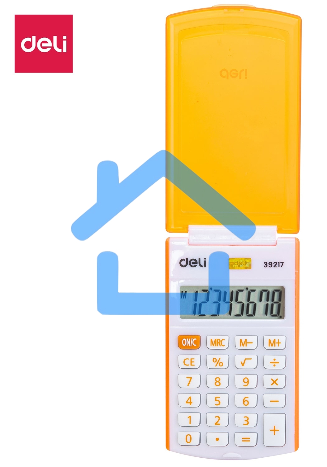Калькулятор карманный Deli E39217/OR оранжевый 8-разр.